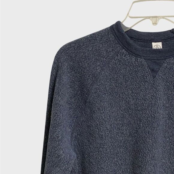 Alternative Apparel Triblend Eco-Fleece Sweatshirt Women's Size L Navy Crewneck - Picture 4 of 16